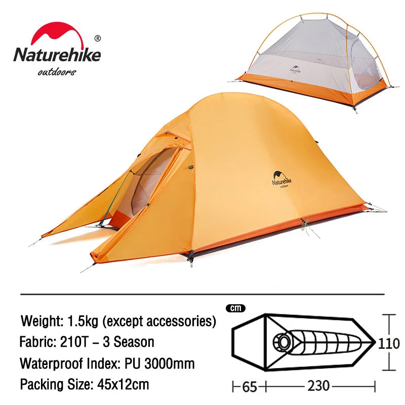 Naturehike Camping Tent Mongar 2 Persons Tent Cloud Up 1 2 3 Person Tent