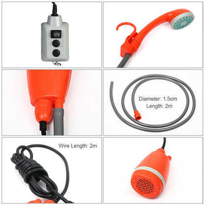 Portable Camping Shower Outdoor Camping Shower Pump Rechargeable Shower Head