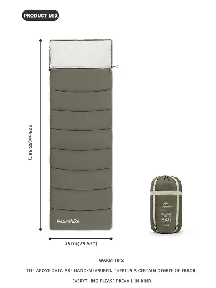 Naturehike Envelope Cotton Sleeping Bag Portable