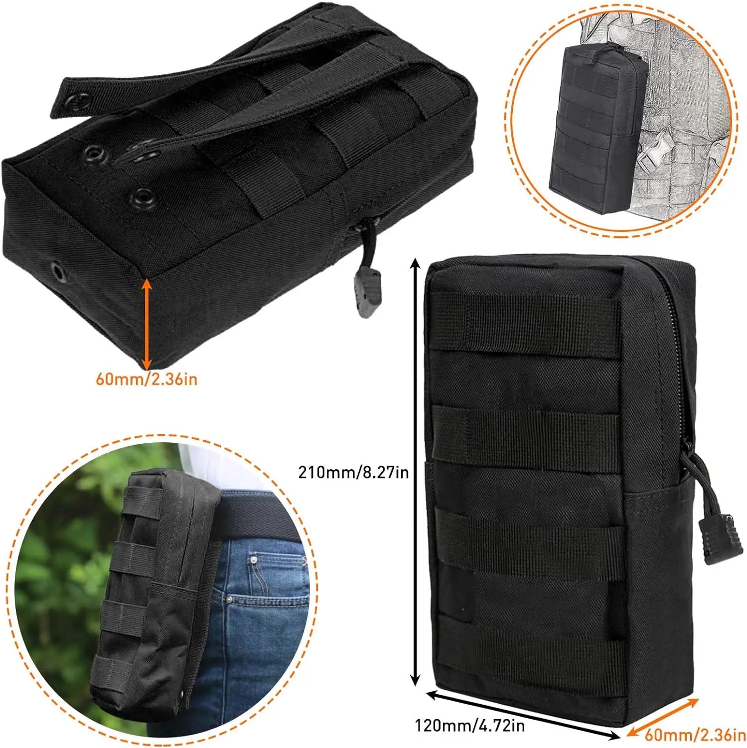 EDC Molle Pouches | Tactical EDC Waist Bag | Wanderlustprogear