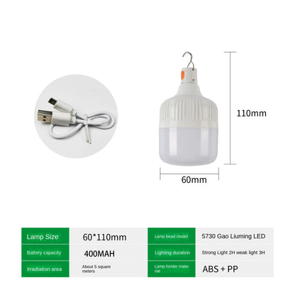 60W Emergency  Camping Rechargeable  Light Bulb