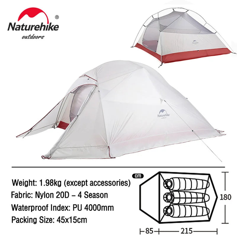 Naturehike Camping Tent Mongar 2 Persons Tent Cloud Up 1 2 3 Person Tent