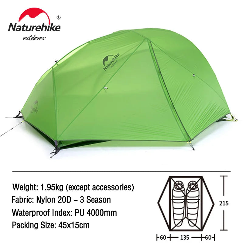 Naturehike Camping Tent Mongar 2 Persons Tent Cloud Up 1 2 3 Person Tent