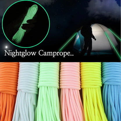 10m Paracord 550 Camping Survival Glow Rope